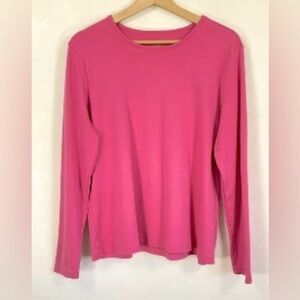 LL BEAN Women’s Cotton Long Sleeve Pink M